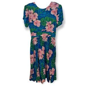 Vintage Caroline Wells 1980-90s Rayon Dress Sz 12 EUC